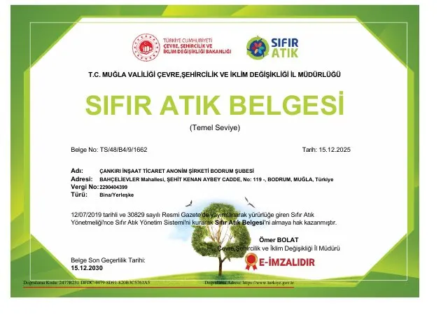 Sıfır Atık Belgesi