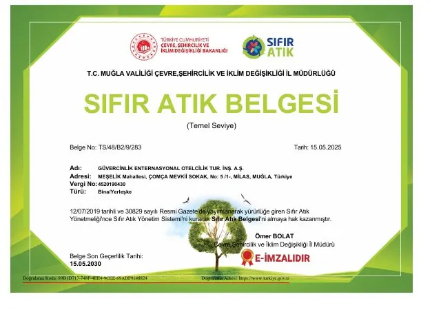 Sıfır Atık Belgesi