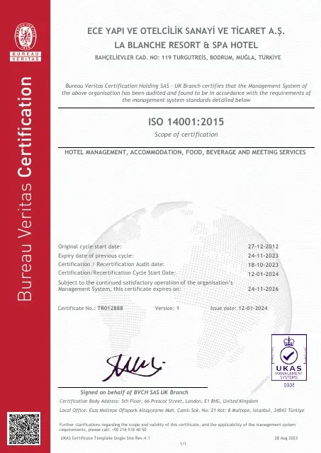ISO 14001 Çevre Yönetim Sistemi Belgesi