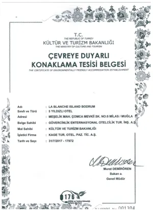 Çevreye Duyarlı Tesis Belgesi